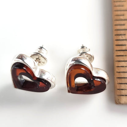small amber stud earrings