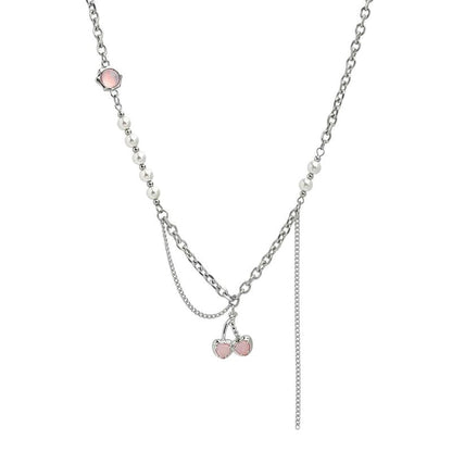 Cherry Pearl Necklace - Fashionnsio