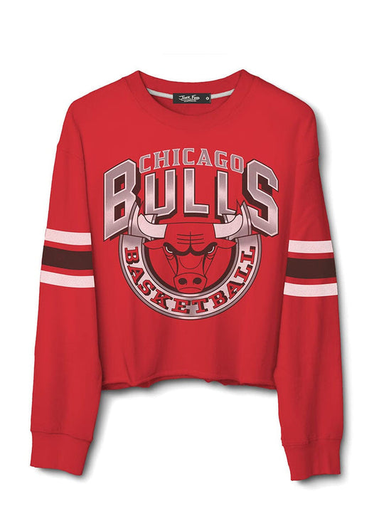 Chicago Bulls Banner Crop Sweatshirt - Licorice