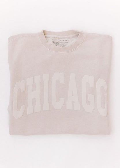 Chicago Collegiate Puff Sweatshirt - Ivory