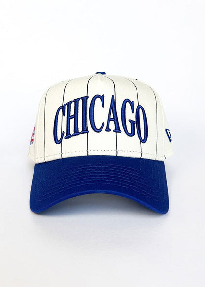 Chicago Cubs Pinstripe Puff Hat - Royal