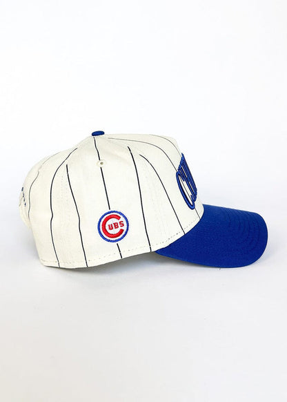 Chicago Cubs Pinstripe Puff Hat - Royal