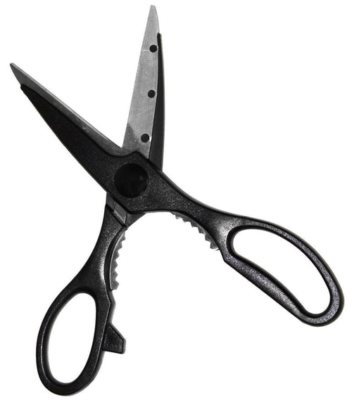 CHICAGO CUTLERY Black Kitchen Shears w/ Protector Jar Opener Scissors Food Prep
