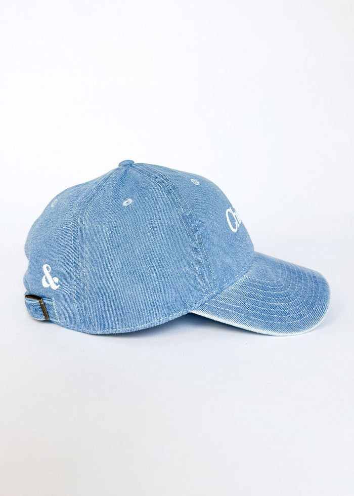 Chicago. Dad Hat - Denim & White Embroidery
