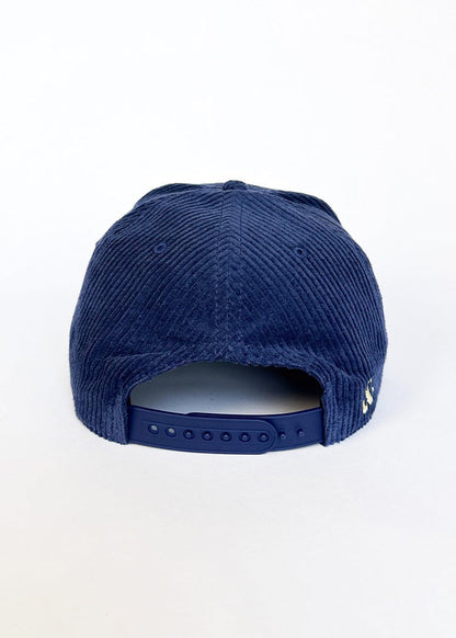 Chicago Forever Wide Whale Cord Hat - Navy & Butter