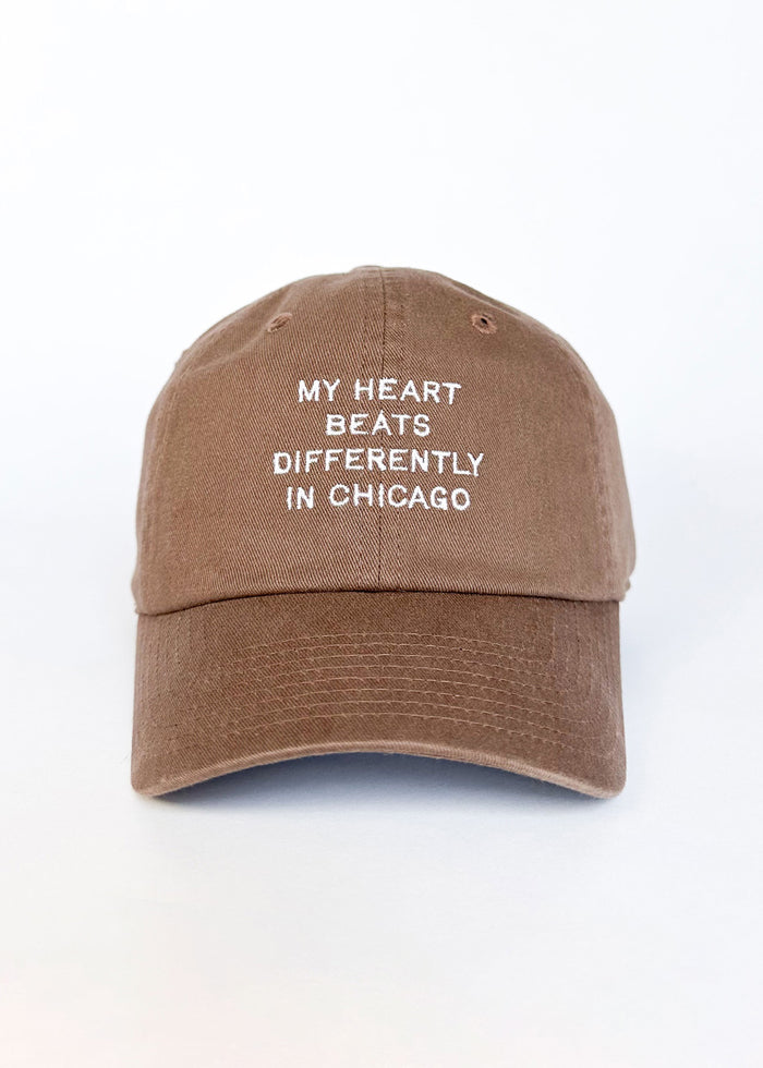 Chicago Heartbeat Dad Hat - Espresso