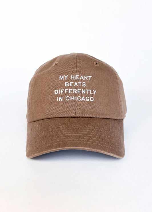 Chicago Heartbeat Dad Hat - Espresso