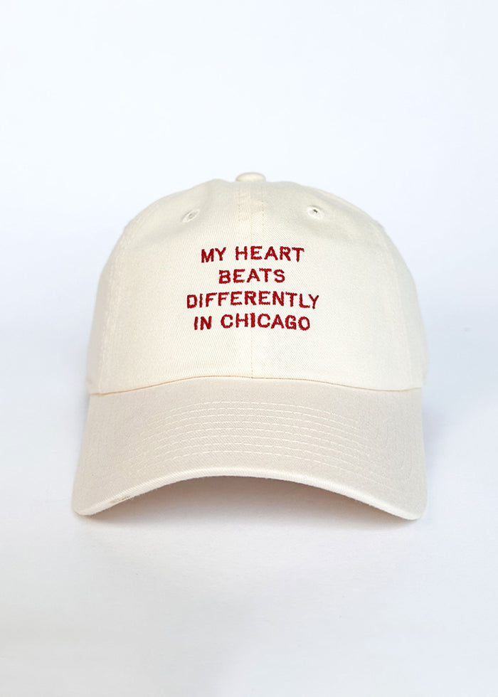 Chicago Heartbeat Dad Hat - Ivory