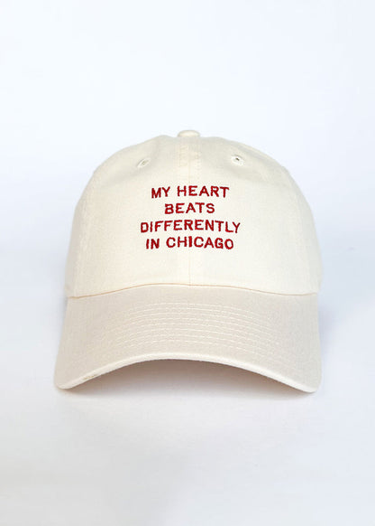 Chicago Heartbeat Dad Hat - Ivory