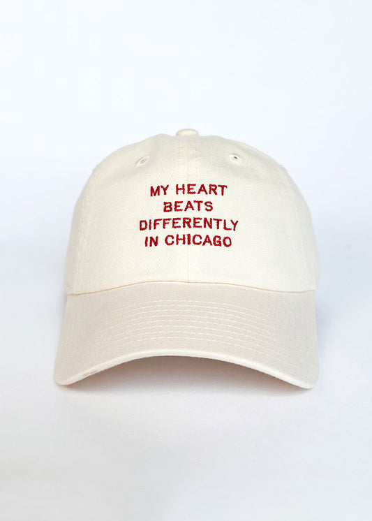 Chicago Heartbeat Dad Hat - Ivory
