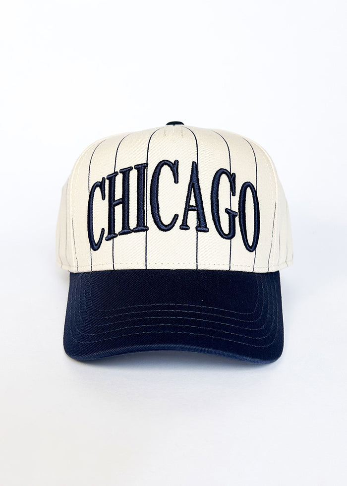 Chicago Puff Pinstripe Baseball Cap - Breaker Blue