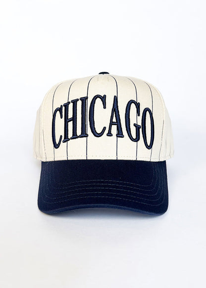 Chicago Puff Pinstripe Baseball Cap - Breaker Blue