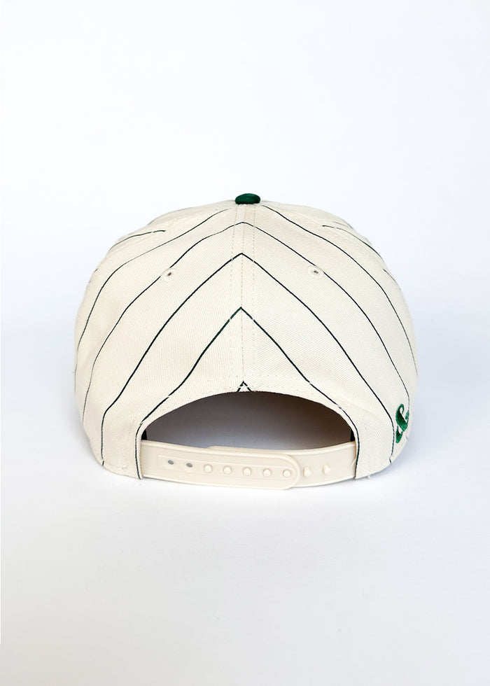 Chicago Puff Pinstripe Baseball Cap - Emerald