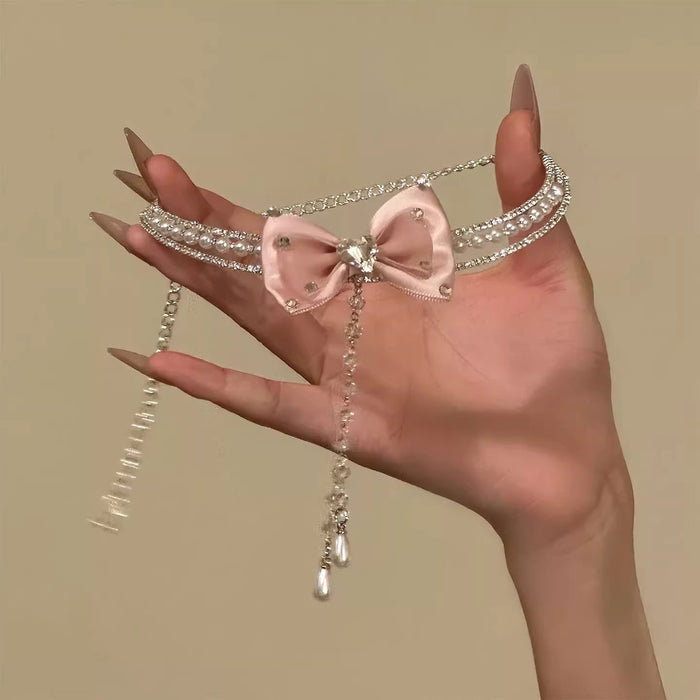 Choker Ribbon Bow Necklace fashionnsio