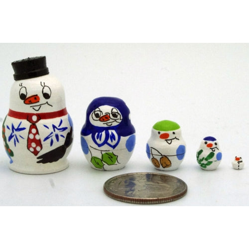 Snowman Miniature Nesting Doll