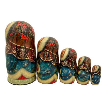 Christmas Russian Matryoshka Doll Winter Storyteller BuyRussianGifts Store