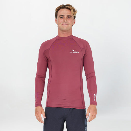 Clean & Mean Long Sleeve Rash Vest - Maroon
