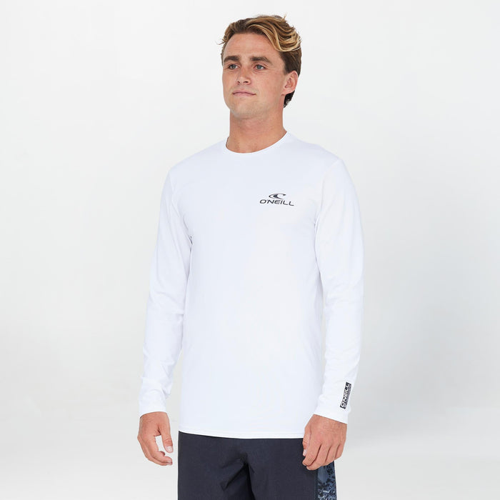 Clean & Mean Long Sleeve Rash Vest Tee - White