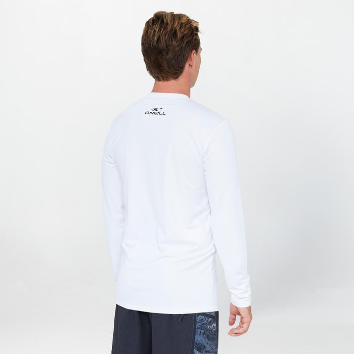 Clean & Mean Long Sleeve Rash Vest Tee - White