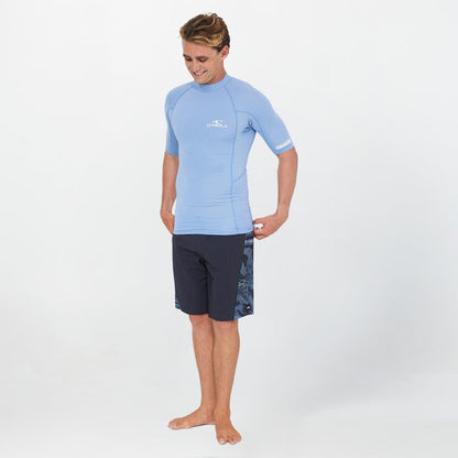Clean & Mean Short Sleeve Rash Vest - Faded Denim