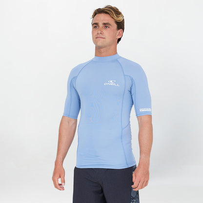 Clean & Mean Short Sleeve Rash Vest - Faded Denim