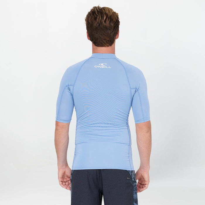 Clean & Mean Short Sleeve Rash Vest - Faded Denim