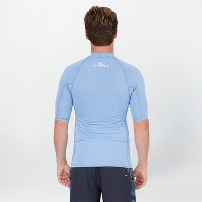 Clean & Mean Short Sleeve Rash Vest - Faded Denim