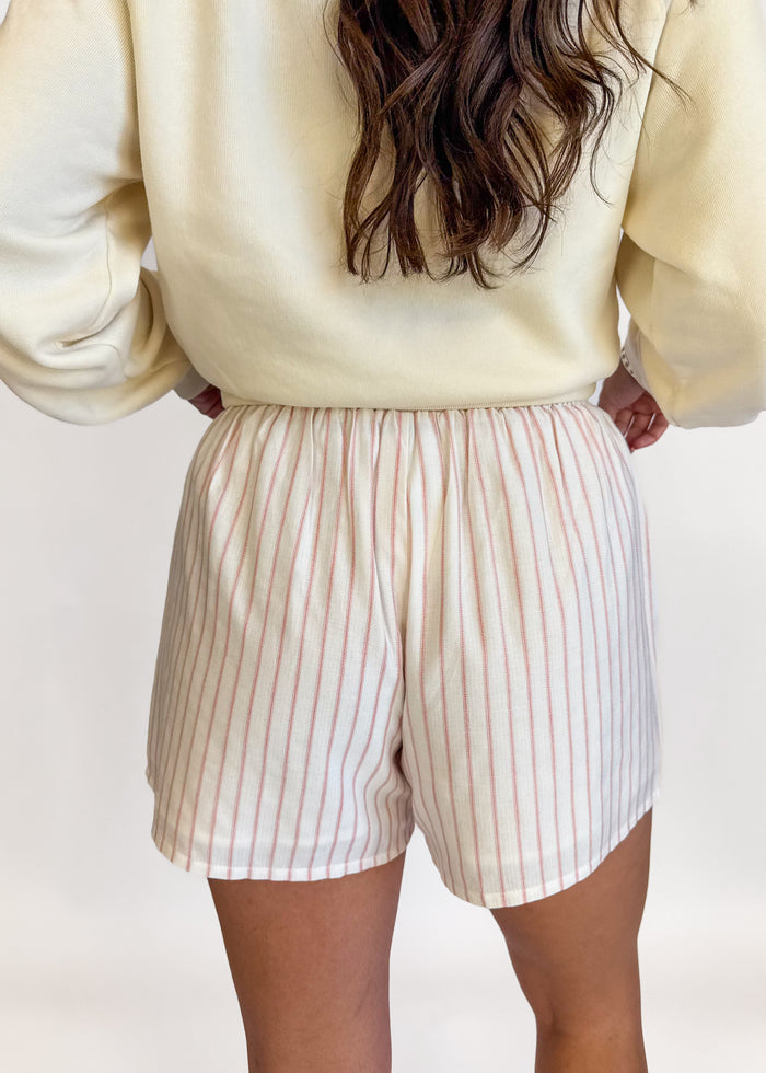 Coastline Striped Shorts - Pink