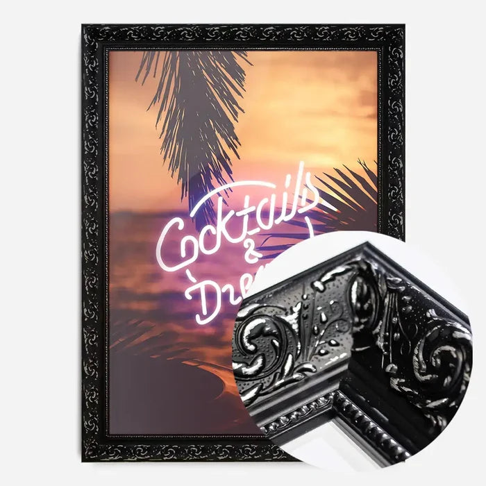 21x30cm | 8¼ x 11¾in / Black Ornate Frame