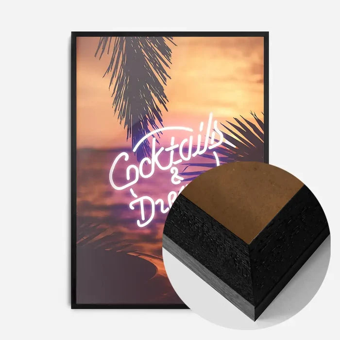 21x30cm | 8¼ x 11¾in / Black Wood Frame