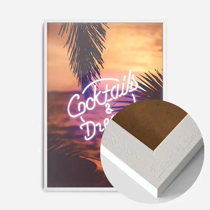 21x30cm | 8¼ x 11¾in / White Wood Frame