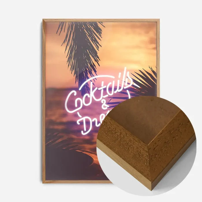 21x30cm | 8¼ x 11¾in / Oak Wood Frame