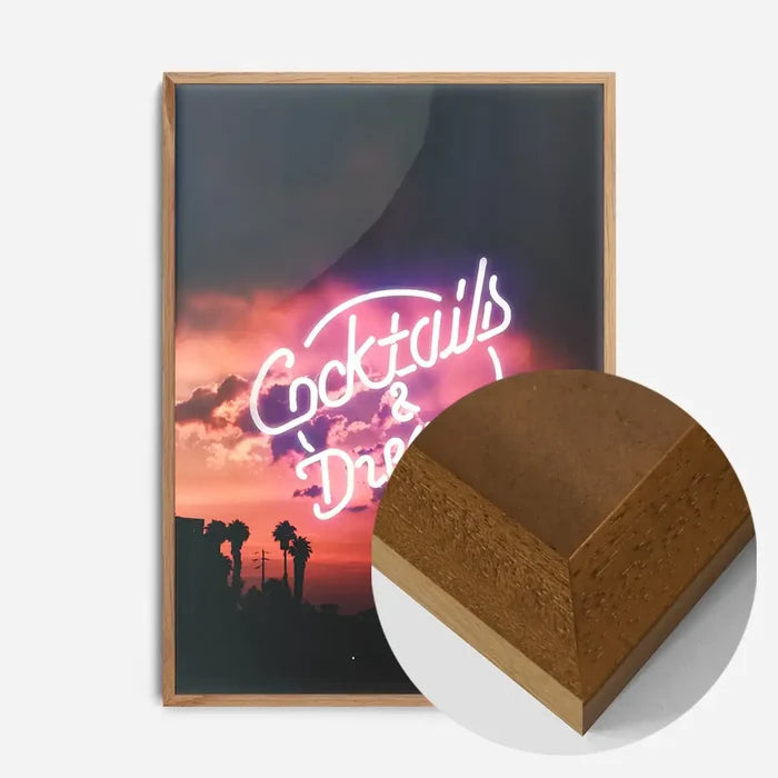 21x30cm | 8¼ x 11¾in / Oak Wood Frame