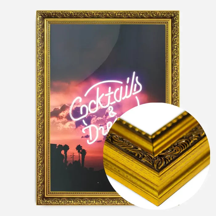 21x30cm | 8¼ x 11¾in / Gold Ornate Frame
