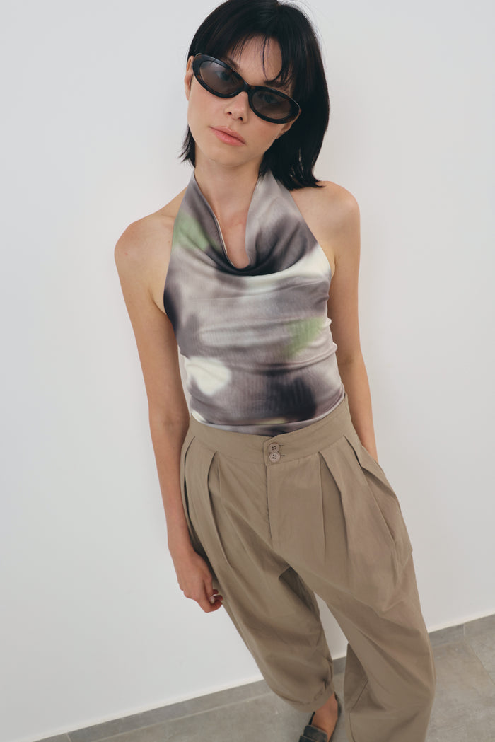 Collar Tie-Dye Top