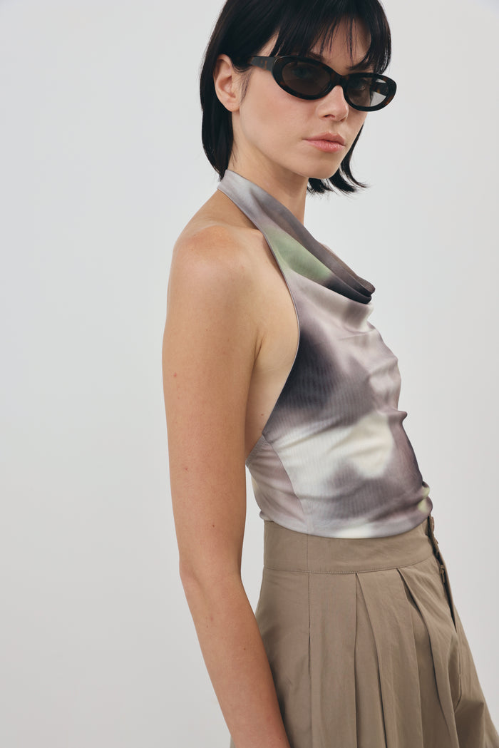 Collar Tie-Dye Top