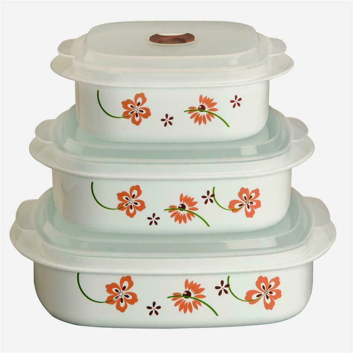 Corelle Calypso 6pc Plastic MICROWAVE COOKWARE Set VENT Lids *PICK Your PATTERN