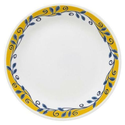 Corelle CASA FLORA 6 3/4 BREAD DESSERT Plate *Mexico BLUE & YELLOW Leaf Vine NEW