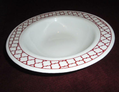 Corelle CRIMSON TRELLIS Wide Rim 28-oz Entree BOWL 11" Serving Pasta HOLIDAY RED