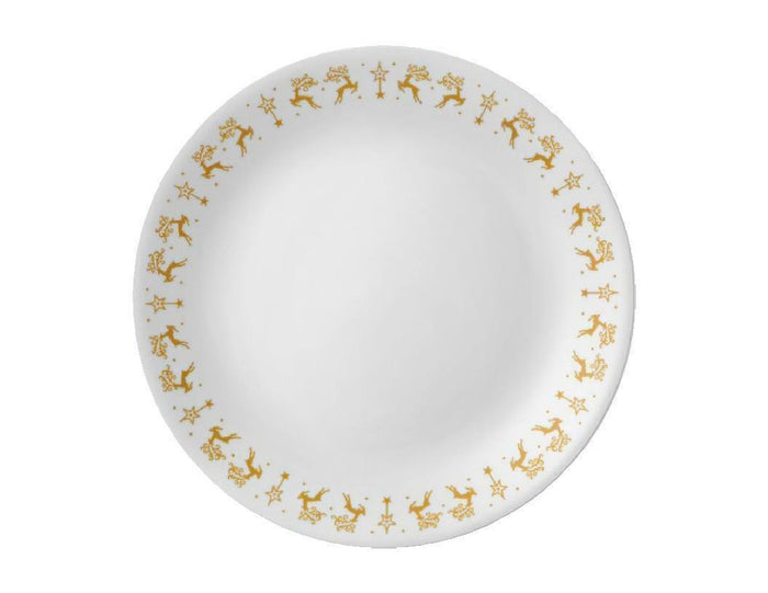 ❤️ Corelle DANCER & PRANCER 8.5" LUNCH PLATE Luncheon Christmas Holiday Reindeer