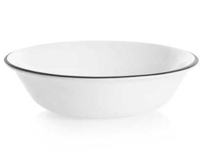 Corelle DARK GREY RIM 18-oz SOUP BOWL Cereal Salad *Veranda Reminisce Misty