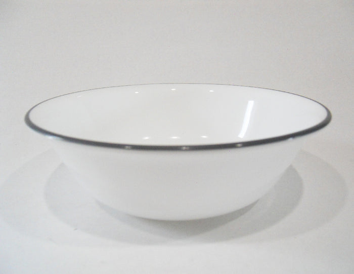 Corelle DARK GREY RIM 18-oz SOUP BOWL Cereal Salad *Veranda Reminisce Misty