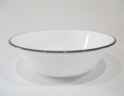 Corelle DARK GREY RIM 18-oz SOUP BOWL Cereal Salad *Veranda Reminisce Misty