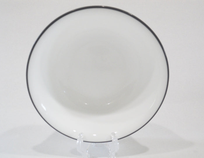 Corelle DARK GREY RIM 18-oz SOUP BOWL Cereal Salad *Veranda Reminisce Misty
