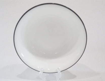 Corelle DARK GREY RIM 18-oz SOUP BOWL Cereal Salad *Veranda Reminisce Misty