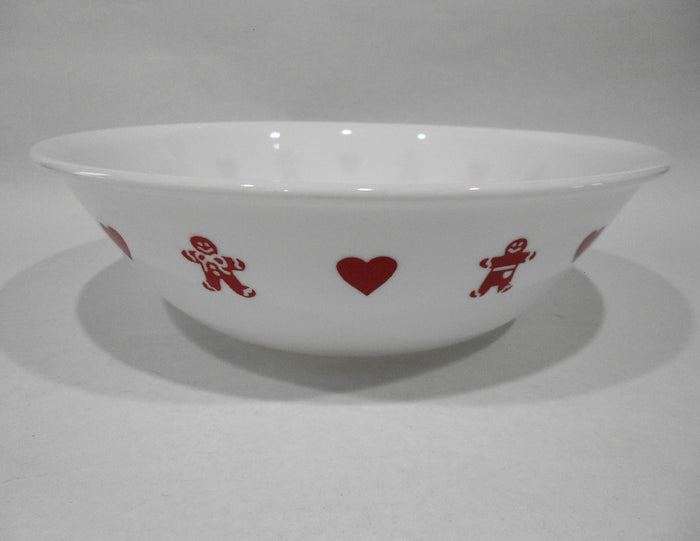 ❤️ Corelle GINGERBREAD MEN & HEARTS 1-Qt SERVING BOWL Christmas Valentines