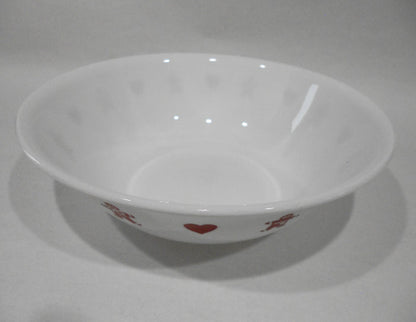 ❤️ Corelle GINGERBREAD MEN & HEARTS 1-Qt SERVING BOWL Christmas Valentines
