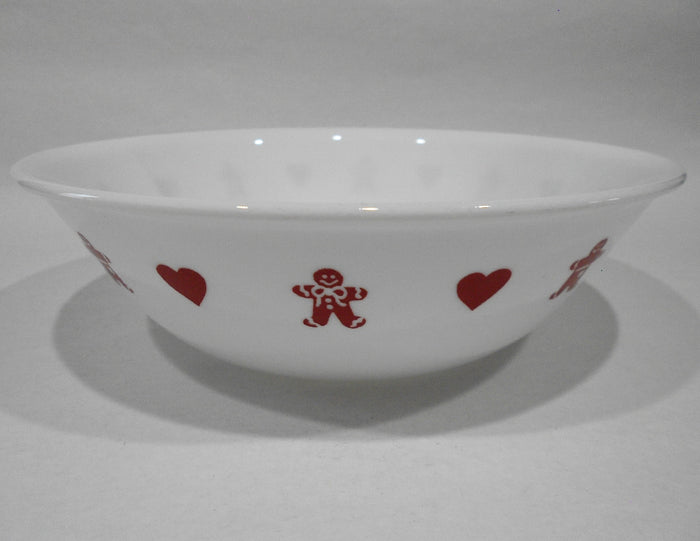 ❤️ Corelle GINGERBREAD MEN & HEARTS 1-Qt SERVING BOWL Christmas Valentines