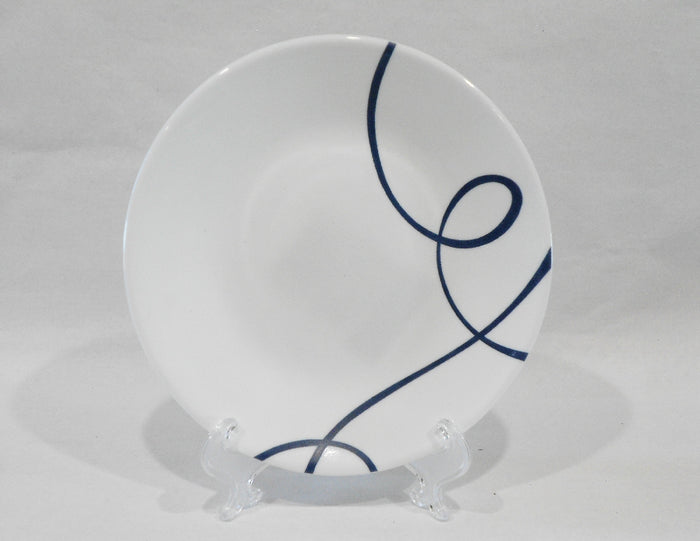 ❤️ Corelle LIA 6.75" APPETIZER PLATE Bread Pie Side Dish / Cobalt Blue Curly Swirls