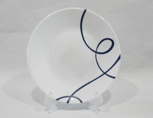 ❤️ Corelle LIA 6.75" APPETIZER PLATE Bread Pie Side Dish / Cobalt Blue Curly Swirls